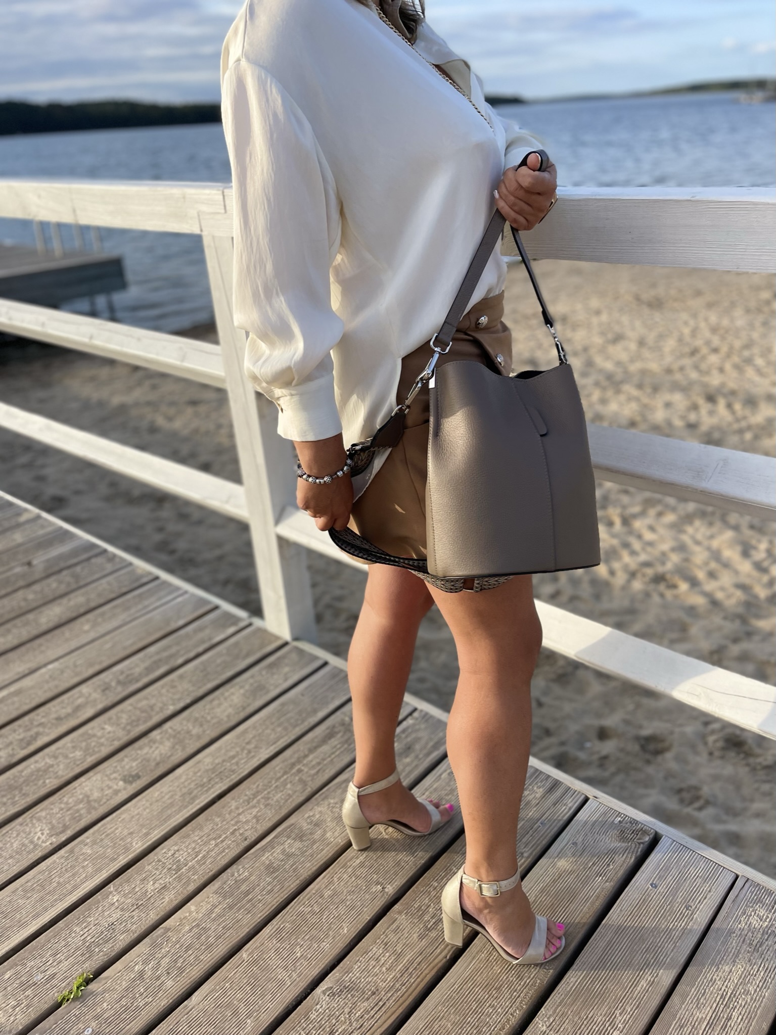 Skórzany worek Laury Biaggi - obrazek 3