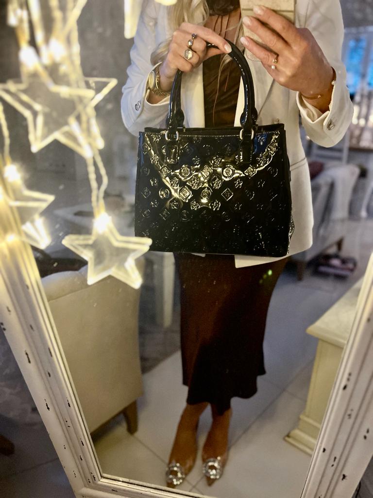 Elegancka lakierowana shopperka Gallantry - obrazek 3