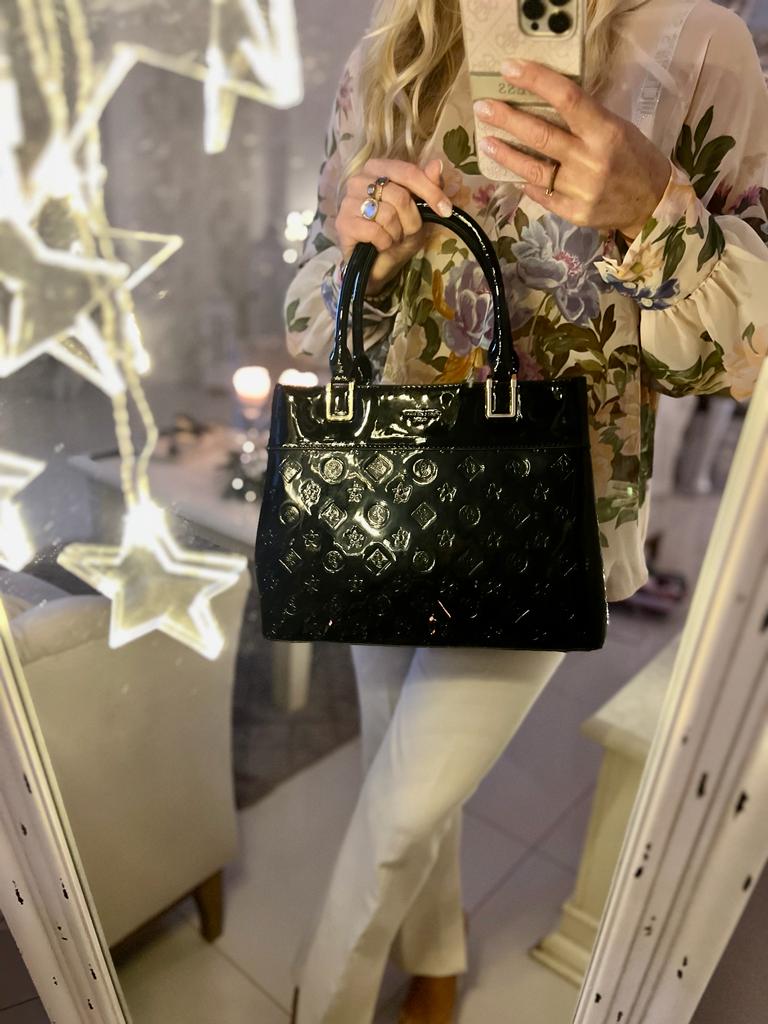 Elegancka lakierowana shopperka Gallantry - obrazek 4