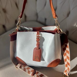 Biało-brązowy worek Lulu Castagnette