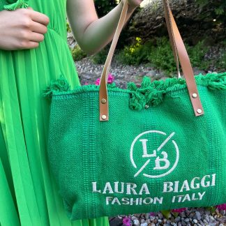 Materiałowa shopperka Laury Biaggi