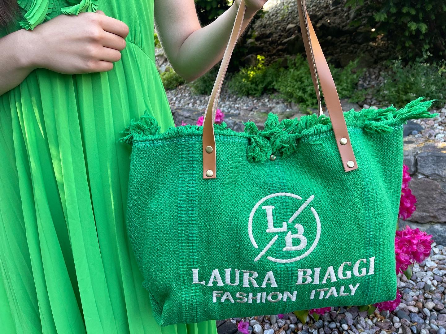 Materiałowa shopperka Laury Biaggi