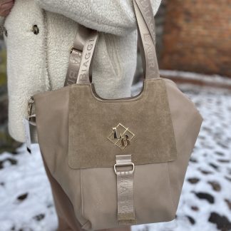 Beżowa shopperka Laury Biaggi