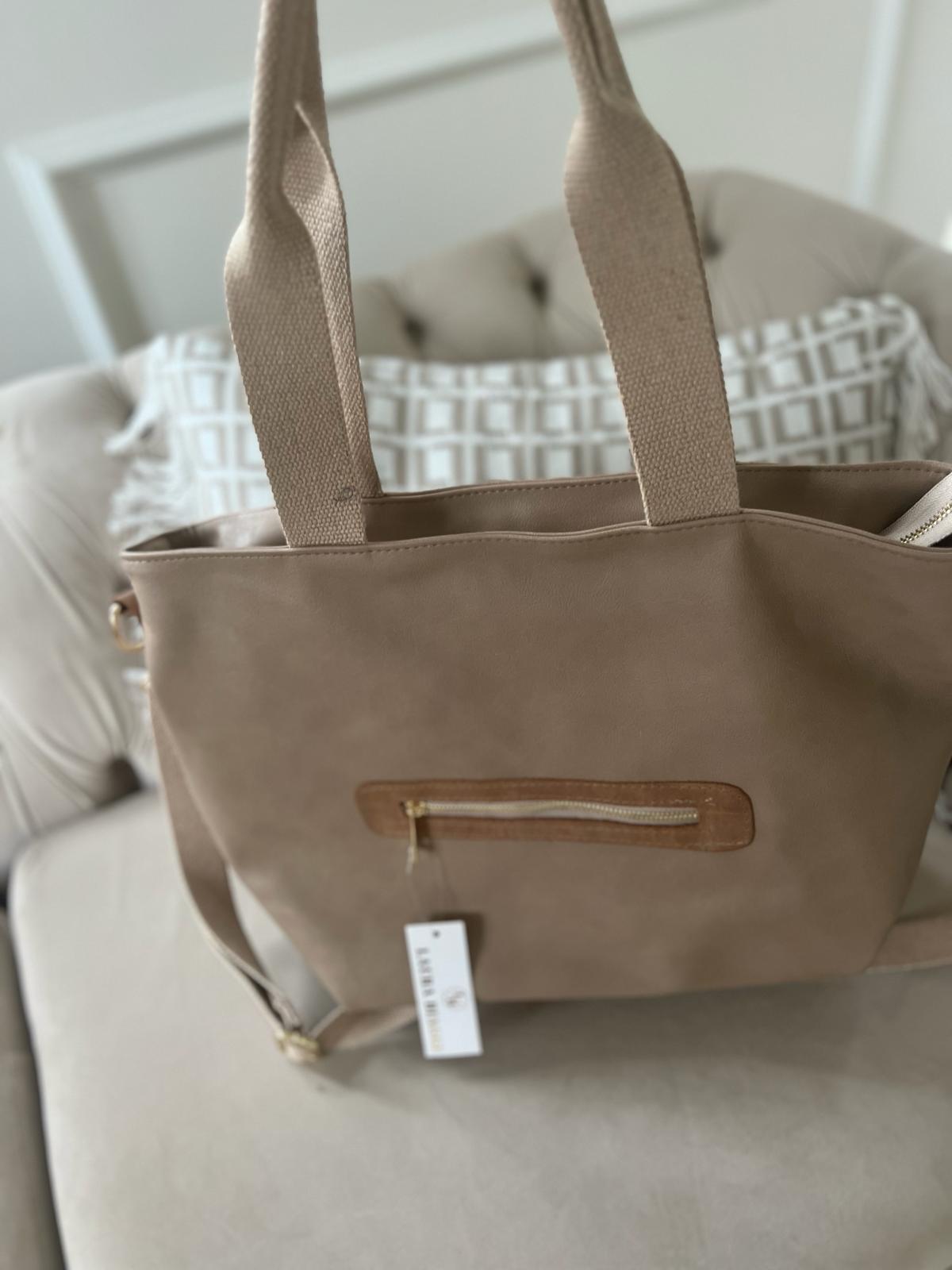 Beżowa shopperka Laury Biaggi - obrazek 4